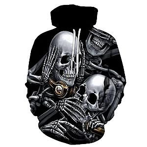 Skull Hoodie - Skull Party Fashion Hoodie