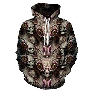 Skull Hoodie - Cool Bat Skull Fashion Hoodie