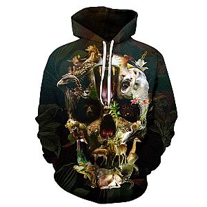 Skull Hoodie - Forest Theme Skull Hoodie