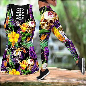 Skull Legging - Tropical Skull  tanktop & legging outfit for women PL05082003