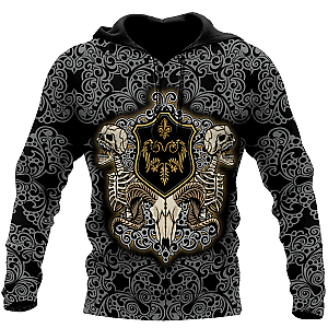 Gothic sign with skull and skeleton 3D all over printed Unisex HHT14082004