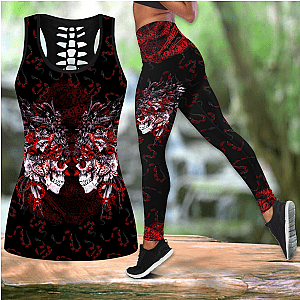 Skull Legging - Snake Skull tanktop & legging outfit for women MH300520-ML