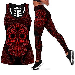 Skull Legging - Love Skull tanktop & legging outfit for women Pi130503