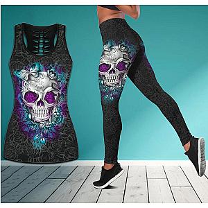 Skull Legging - Skull Country Girl tanktop & legging camo hunting outfit for women PL250306