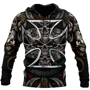 Premium All Over Printed Skull Cross Shirts MEI