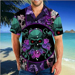 Skull Rose Hawaii Shirt JJW23072001