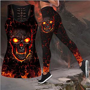 Skull Legging - Skull Girl tanktop & legging outfit for women Pi060501