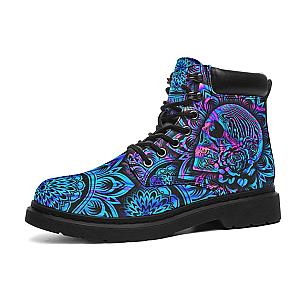 Skull Boots - 3D Skull Boots Psychedelic Skull