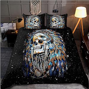 Skull Bedding - Native Skull Galaxy Bedding Set MEI20082201-MEI