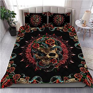 Skull Bedding - Quilt bedding set Snake love skull PL