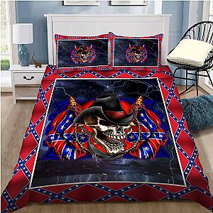 Skull Bedding - 3D Love skull red neck bedding set DQB07142013