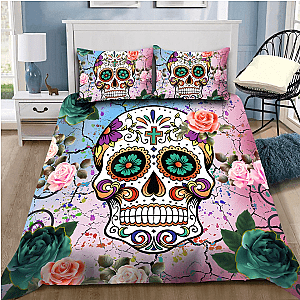 Skull Bedding - 3D sugar skull bedding set PL17062009