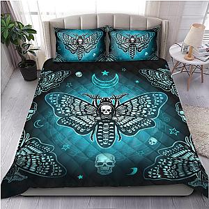 Skull Bedding - Quilt bedding set butterfly love skull PL