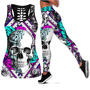 Skull Legging - Love Skull tanktop & legging outfit for women Pi130502