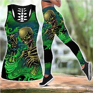 Skull Legging - Skull get high tanktop & legging outfit for women QB06162002