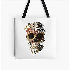 Garden Skull Light All Over Print Tote Bag