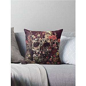 Bloom Skull Throw Pillow