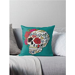 Heartbreak Sugar Skull Throw Pillow