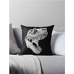 T-rex skull Throw Pillow