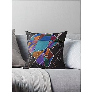 Color field skull Throw Pillow