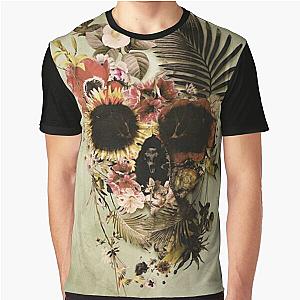 Aesthetic Garden Skull Light Graphic T-Shirt