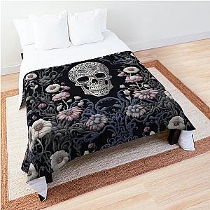 Skull and Flowers Comforter