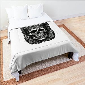 Dystopian Skull and Crown Comforter