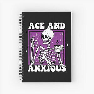 Ace And Anxious Coffee Skull Spiral Notebook