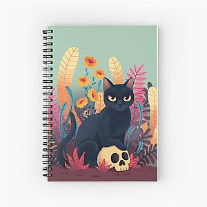 Skull kitty Spiral Notebook