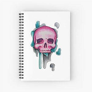 Skull drip pink Spiral Notebook