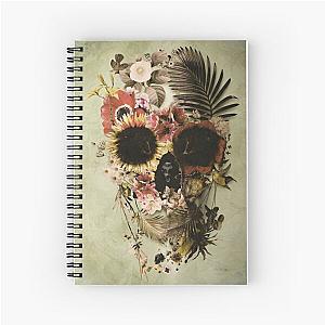 Garden Skull Light Spiral Notebook