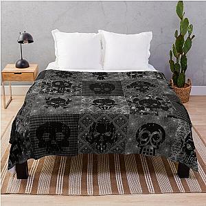 Skull Collage  Throw Blanket