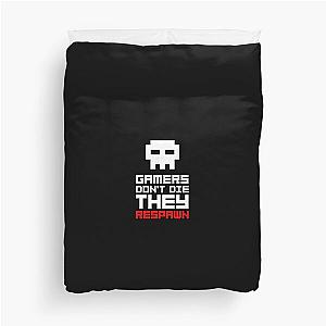 Pixel Skull Gamers Don't Die Duvet Cover