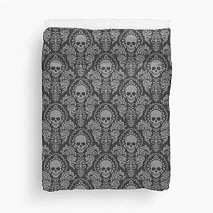 Skull Damask Duvet Cover