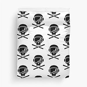 Skull crossed ski Duvet Cover