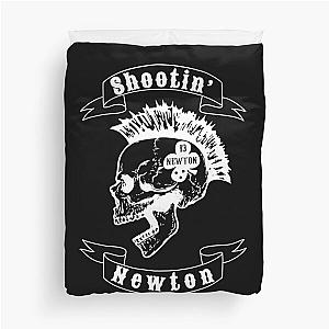 Shootin’ Newton (White Skull) Duvet Cover