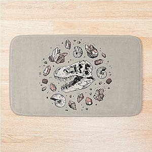 Geo-rex Vortex - Rose Quartz - Dinosaur Skull Fossil Art Bath Mat