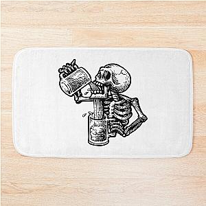 Drunk skull Bath Mat