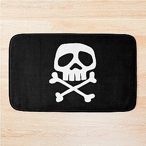 Old School Punk Rock Skull Bath Mat