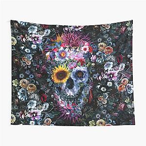 VOODOO SKULL FLORAL Tapestry