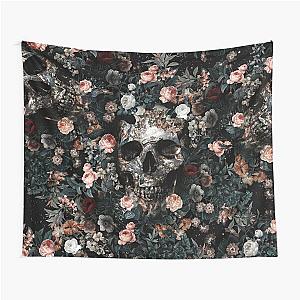 Skull and Floral pattern Tapestry