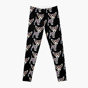 Sugar Skull Chihuahua Leggings