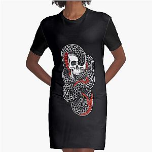 Ouroboros - Skull and Serpent  Graphic T-Shirt Dress