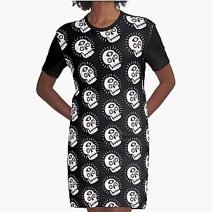 Enlightened Skull Graphic T-Shirt Dress