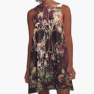 Bloom Skull A-Line Dress