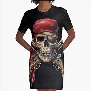 Skull Muskets Graphic T-Shirt Dress