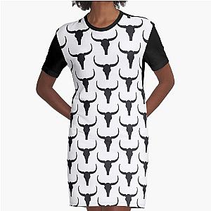 Longhorn Skull Graphic T-Shirt Dress