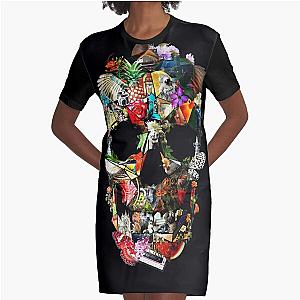 Fragile Skull 2 Graphic T-Shirt Dress