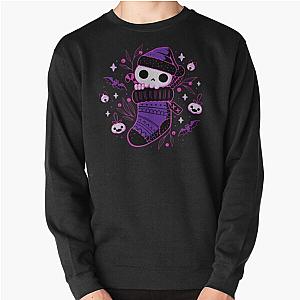 Creepy Cute Christmas Stocking Skull Pullover Sweatshirt