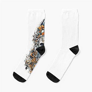 Floral Skull Art  Socks